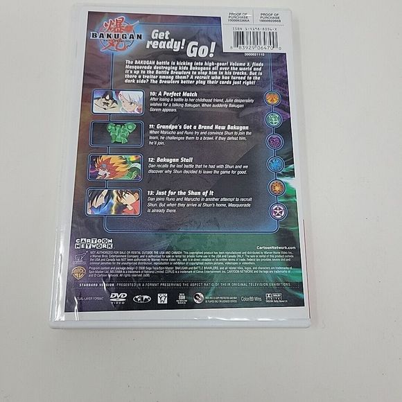 Bakugan DVD Lot Vol. 1,2,3 Cartoon Network Battle Brawlers - Picture 7 of 14
